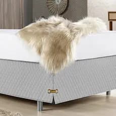 Saia Para cama Box Baú Solteiro Padrão Matelado Com pingente