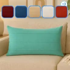 Capa Para almofada baguete 30x50CM tecido Suede de 3 linhas Sofisticada Para Decoração Sofá Cama Varias Cores