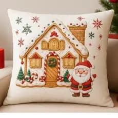 Capa de almofada em suede estampa de natal Premium 45x45 ENVIO IMEDIAT0
