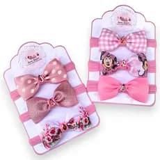 Kit 6 laços de bebê Lacinhos de Bebê laços de cabelo infantil Faixinha Tiarinha Rn Baby Pink