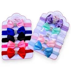 Kit 10 Mini laços de bebê Lacinhos de Bebê Cetim laços de cabelo infantil Faixinha Tiarinha Rn