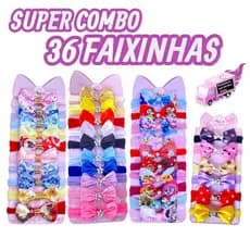 Kit 36 Laços Bebê – Faixinhas de Cabelo Infantil Cetim RN a 2 Anos – Conforto e Cores Variadas