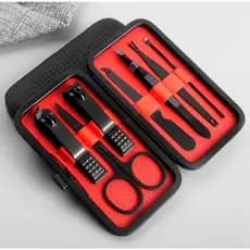 Kit Manicure Conjunto Cortador de Unhas Portatil Estojo Preto