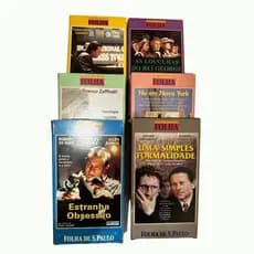 Lote de 06 fitas VHS, edição videoteca Folha de São Paulo