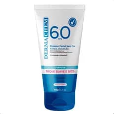 Protetor Solar Facial FPS 60 Dermachem – Efeito Matte Controle de Oleosidade Clareador e Antienvelhecimento Toque Seco