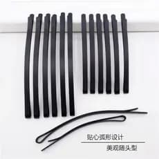 Clip De 10/30 pcs Franja Cabelo Grande Pequeno Dobra Preto Uma Palavra Arco Quebrado Disco Espesso E Apertado