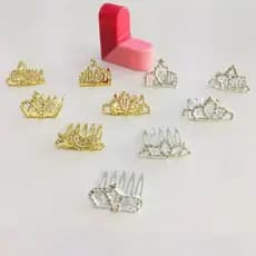 1/3/6 pcs Mini Coroa Com Pente Festa Bailarina Ballet Noiva Coque/Prata/estilo aleatorio