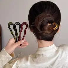 2 unitidade Grampo De Cabelo Em Forma De U Vintage, Acessórios De Cabelo Para Coque De Chignon Feminino