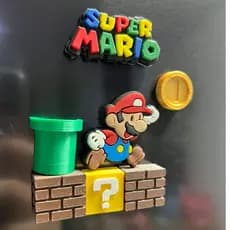 Imã de Geladeira Kit Super Mario Bros e Sonic (Qualidade Premium)