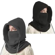 Capuz De Malha Balaclava De Inverno Unissex-Máscara À Prova De Vento Com Cordão , Boné Quente Para Motocicleta Em Clima