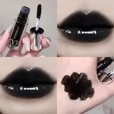 SHAQINUO Água Luz Espelho Lip Gloss Hidratante Duradouro Fresco Preto Prata Cinza Perolado Fino Espumante Batom Óleo Lab