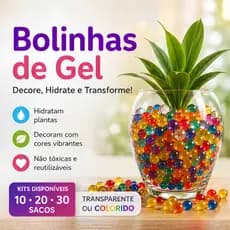 Bolinhas Gel Orbeez Cresce Água Kit 10 20 30 Sachês Coloridas Transparentes Plantas Festa Vaso