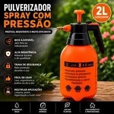 Pulverizador Pressão Manual 2L Borrifador Spray Jardim Limpeza Carro Plantas Multiuso Snow Foam