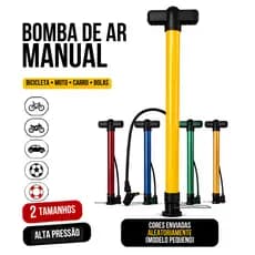 Bomba de Ar Manual Pneu Bicicleta Moto Bike Portátil Mini Válvula Americana Compacta