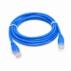 Cabo de Rede Cat5e Azul 100% Cobre com 2 RJ45 Crimpados Alta Velocidade 1m 2m 3m