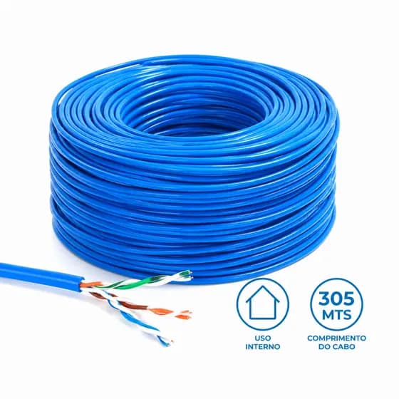 Cabo cat5e azul 1/2/3/4 metros