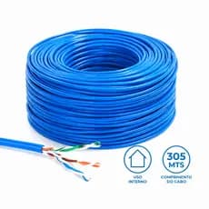 Cabo cat5e azul 1/2/3/4 metros