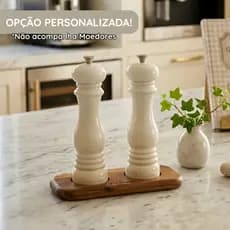 PERSONALIZADO Tábua de Suporte Moedores Saleiro e Pimenteiro - Madeira de Teca Cozinha Decoração