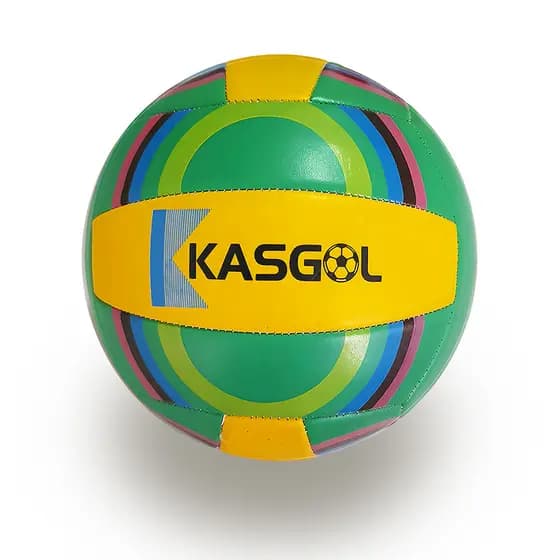 Bola de Vôlei Tamanho padrão Nº5 Kasgol - Verde e Amarelo