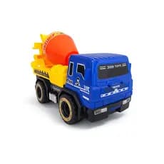 Brinquedo Mini Caminhão Betoneira Colorido Braço Articulado Veículo de Construção - Azul