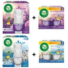 Kit Difusor Elétrico Bom Ar + 3 Refis – Lavanda ou Lírio – Perfume de Ambiente