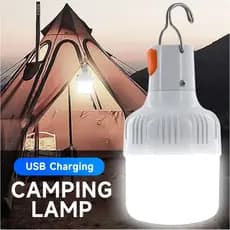 Lâmpadas Led alto brilho, luz com usb recarregável para acampamentos.
