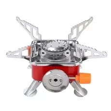 Fogão Portátil Dobrável à Prova de Vento – Ideal para Acampamento, Piquenique e Mochilão.