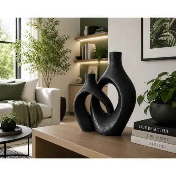 Vaso Decorativo Abstrato Moderno Elos Interligados – Design Premium Vaso decorativo, vaso abstrato.