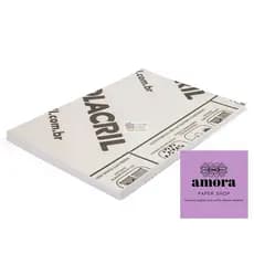 50 Folhas papel Offset Adesivo A4 Fosco Adesivo 173g (com o Liner) para impr. Laser e Jato de Tinta