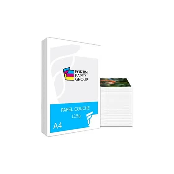 50 folhas Papel Couche Brilho Dupla Face 115g A4 Impressão Laser Folhetos Flyers Couchê