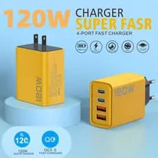 Carregador Rápido 4 Em 1 Adaptador De Energia PD USB TypeC 3.0