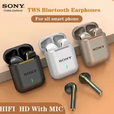 Fones De Ouvido Sem Fio Sony Com Microfone Estéreo TWS Bluetooth 5.0