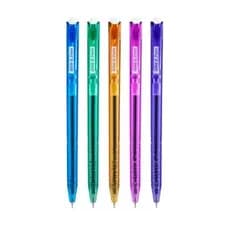 KIT COM 5 CANETAS ESFEROGRÁFICA RETRÁTIL 0.7MM AZUL (CA0037)BRW