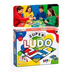 Super Ludo Jogo Tabuleiro Clássico Estratégico Cartas Dado