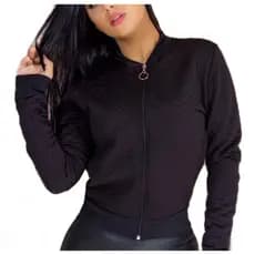 Casaquinho Bomber Casaco Feminina Blusa De Frio Com Zíper Barato