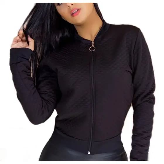 Promoção Relâmpago Jaqueta Bomber Feminina Metalasse Blusa De Frio com Zíper Envio Imediato