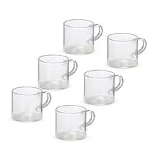 Kit Xícaras de Vidro 6 Peças