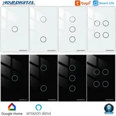 Interruptor Wi-fi Touch Inteligente Automação Alexa Google Home NovaDigital Padrão Bivolt 110V-220V