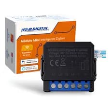 Interruptor Mini Módulo Relé Zigbee 4 Canais Bivolt Nova Digital Automação Residencial Tuya Alexa