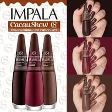 Kit Esmaltes Impala Cacau Show Nova Coleção Cherinho de Chocolate