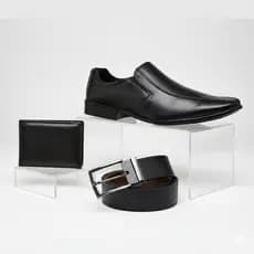 Kit Sapato Social Masculino Preto Marrom Cinto Carteira Mocassim Casual Loafer Sapatenis Oxford Pai
