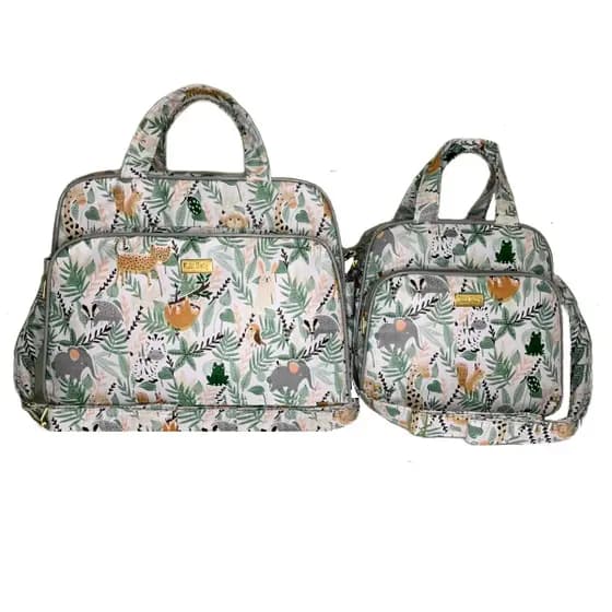 Kit Bolsa Maternidade Mala Bebê Enxoval Desenho 2 peças