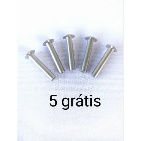 rebite alumínio semi tubular cabeça chata  (5 grátis)