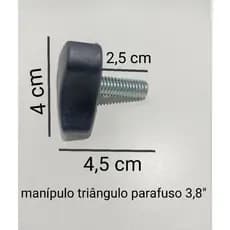 manípulo triângulo parafuso/rosca 3/8" ou 5/16" (4 unidades) / kit com 4 pares