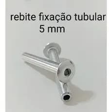 REBITE DE FIXAÇÃO ALUMÍNIO 5 MM COM CABEÇA REDONDA, FURO TOTAL INTERNO.