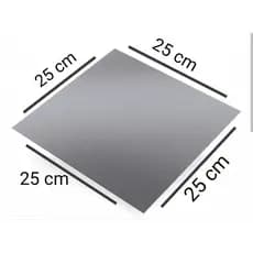 CHAPA LISA DE ALUMÍNIO (25x25cm) 0,5mm/0,8mm espessura
