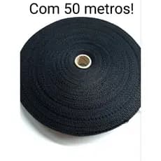 Alça para bolsas, mochilas, artesanatos (3cm largura, polipropileno). Rolo com 50 metros.