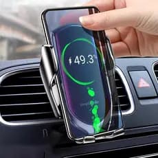 Suporte Magnético para Carro com Carregamento Sem Fio Qi 50W - 360° Ajustável (Compatível iPhone/Samsung) J2