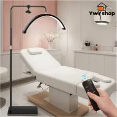 Luminária LED Meia Lua 40W com Suporte Celular – Profissional para Maquiagem, Estética e Salão F16