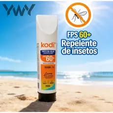 Protetor Solar FPS 60 com Repelente 2 em 1 Toque Seco Proteção UV até 10h 150ml D3